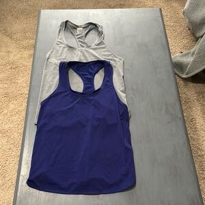Calia Racerback Tank Tops - Purple and Gray